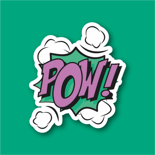 Pop-Art Sticker Çıkartma POW!